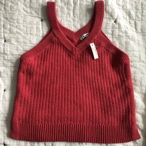 NWT pink Madewell Stockton sweater tank